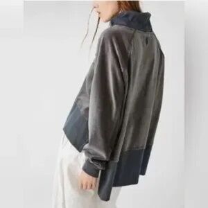 Free People Movement Cowl Neck High Low Last Chance Pullover Sweatshirt Gray XS
